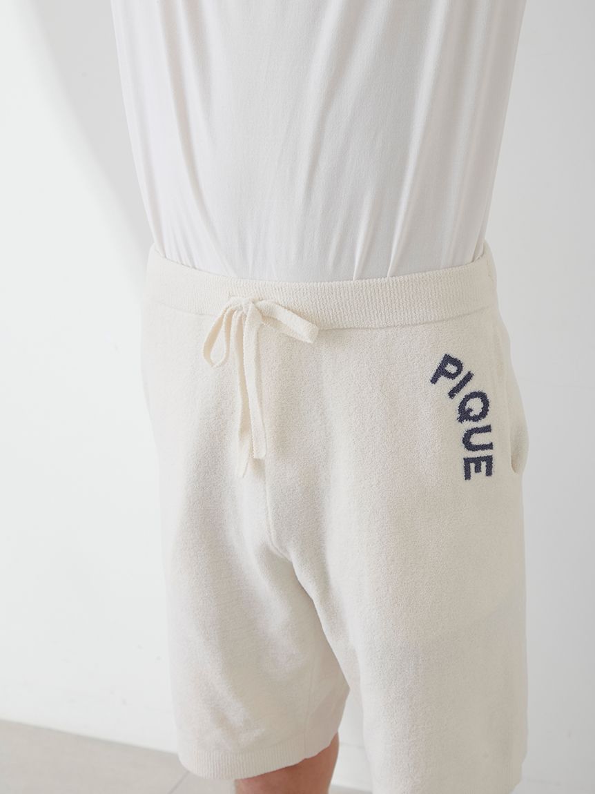 HOMME】エアモコピケロゴジャガードハーフパンツ(ハーフパンツ