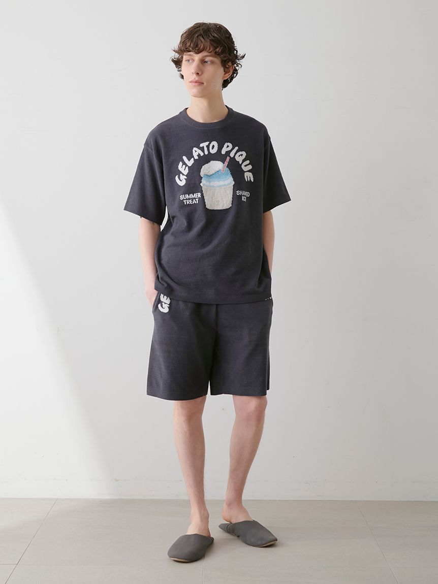 HOMME】エアリーモコロゴジャガードハーフパンツ(ハーフパンツ