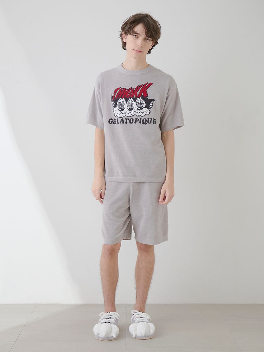 KOUSUKE SHIMIZU】【HOMME】エアモコジャガードハーフパンツ