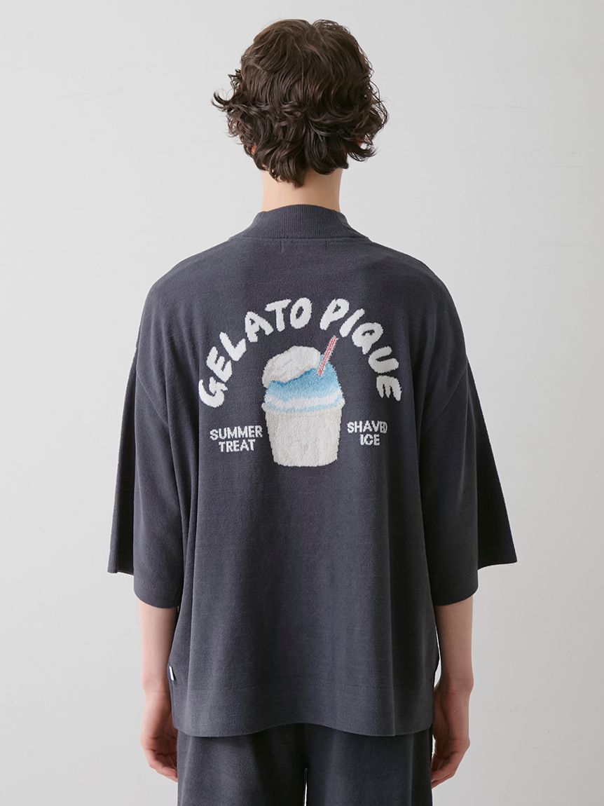 【ジェラートピケ】エアリーモコ ドッグジャガード ルームウェアセットアップ ONLINE限定】【HOMME】エアリーモコドッグジャガードプル