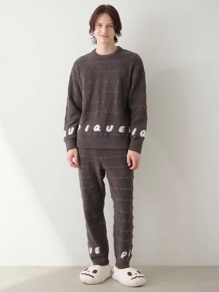 HOMME】ベビモコピケロゴジャガードプルオーバー(ニットプルオーバー