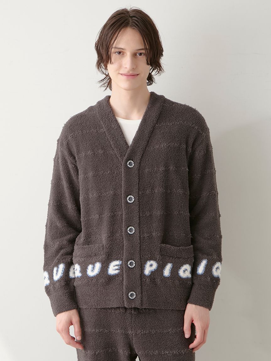 HOMME】ベビモコピケロゴジャガードカーディガン(カーディガン