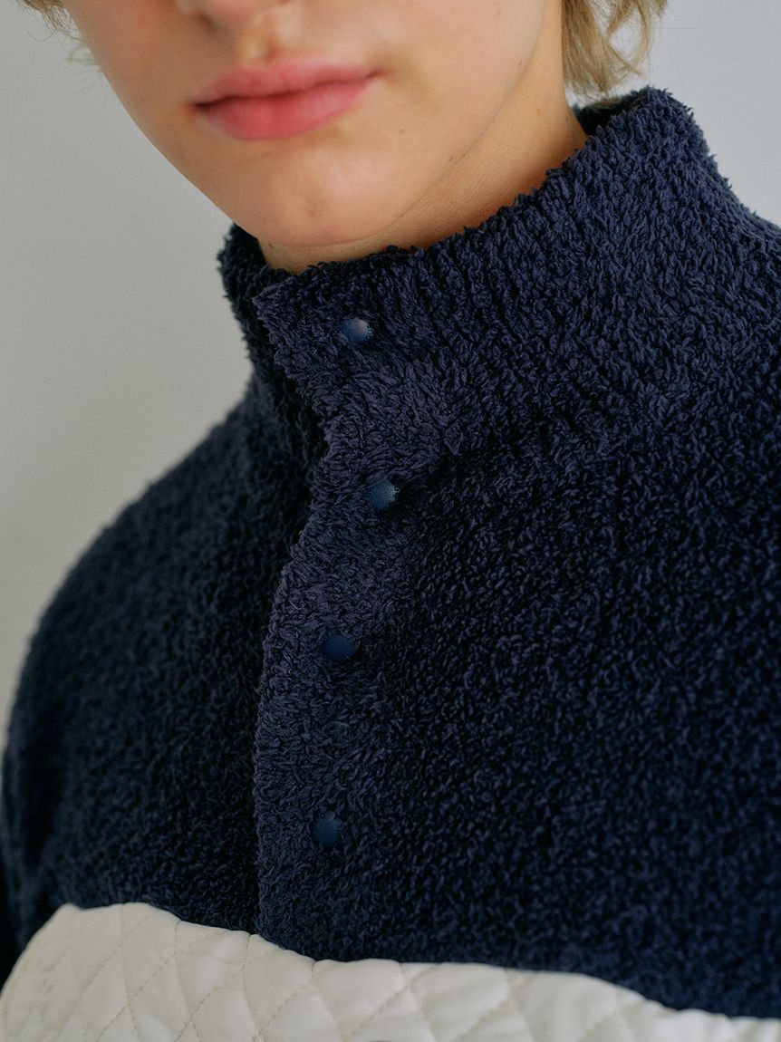 BEGIN】【HOMME】パウダー配色プルオーバー(ニットプルオーバー