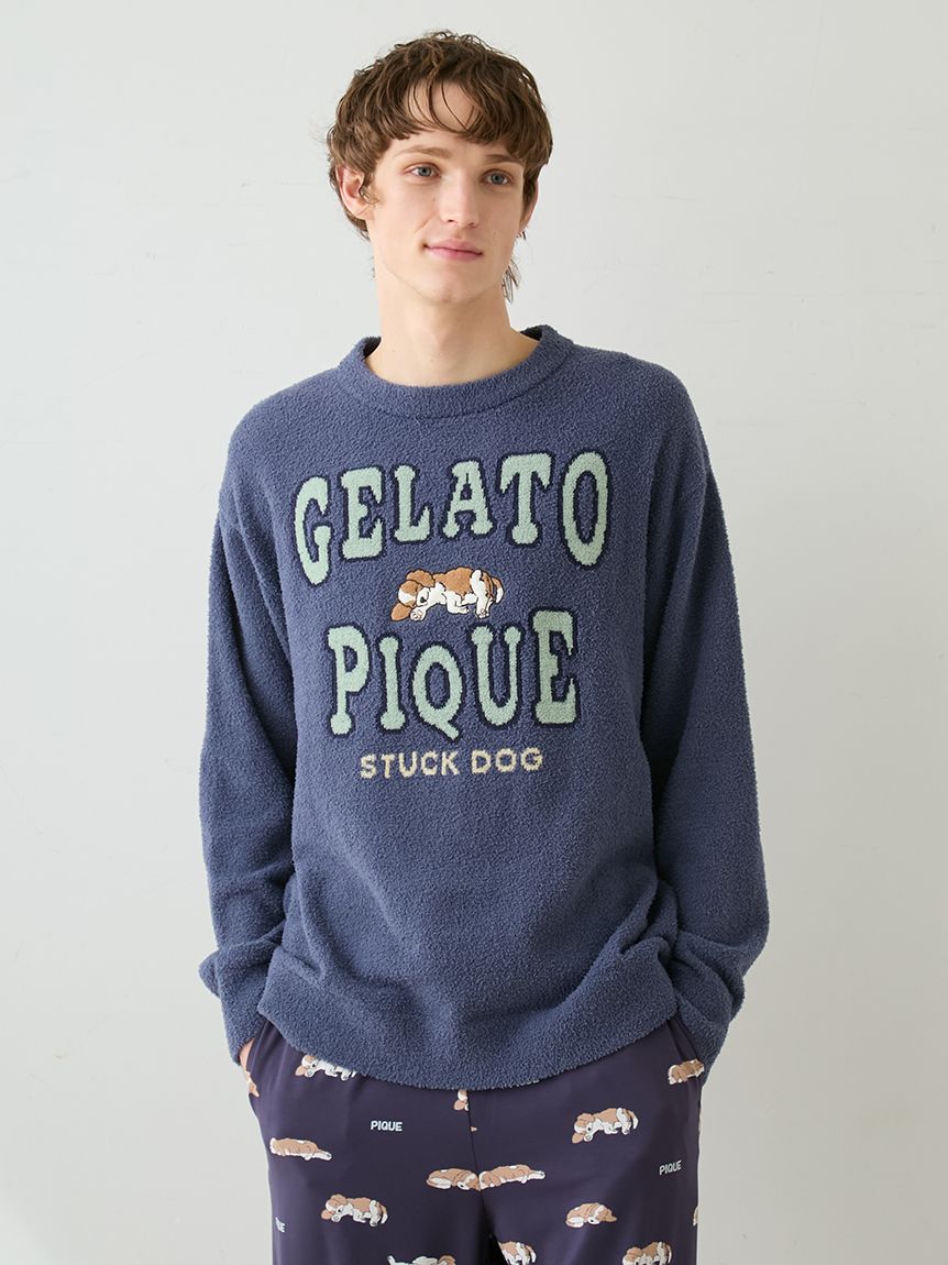 HOMME】エアリーモコスリーピングドッグプルオーバー(ニットプル