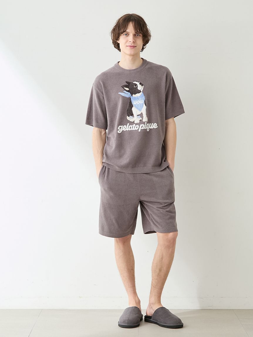 HOMME】エアリーモコボストンテリアジャガードプルオーバー(カットソー