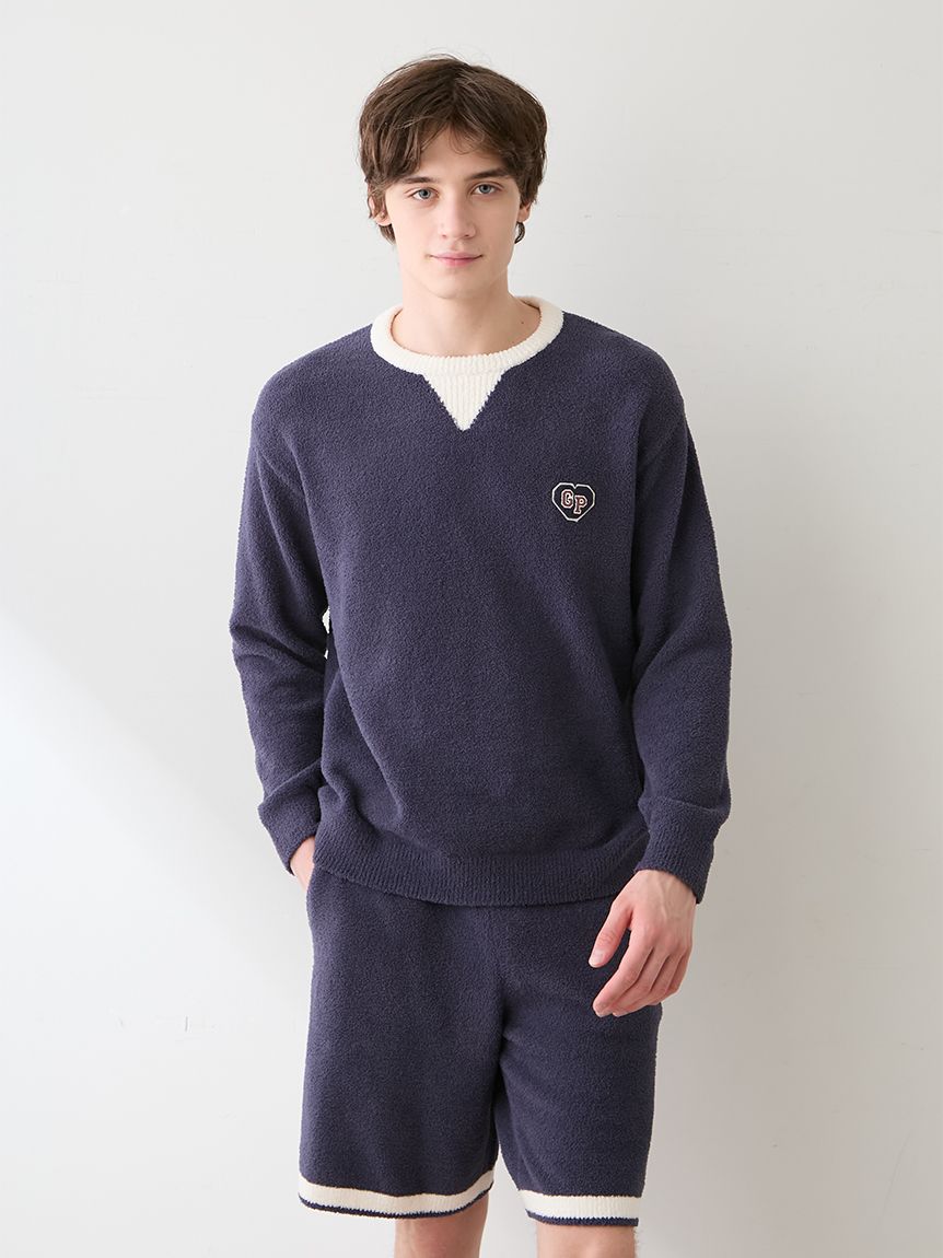 HOMME】エアリーモコカレッジプルオーバー(ニットプルオーバー