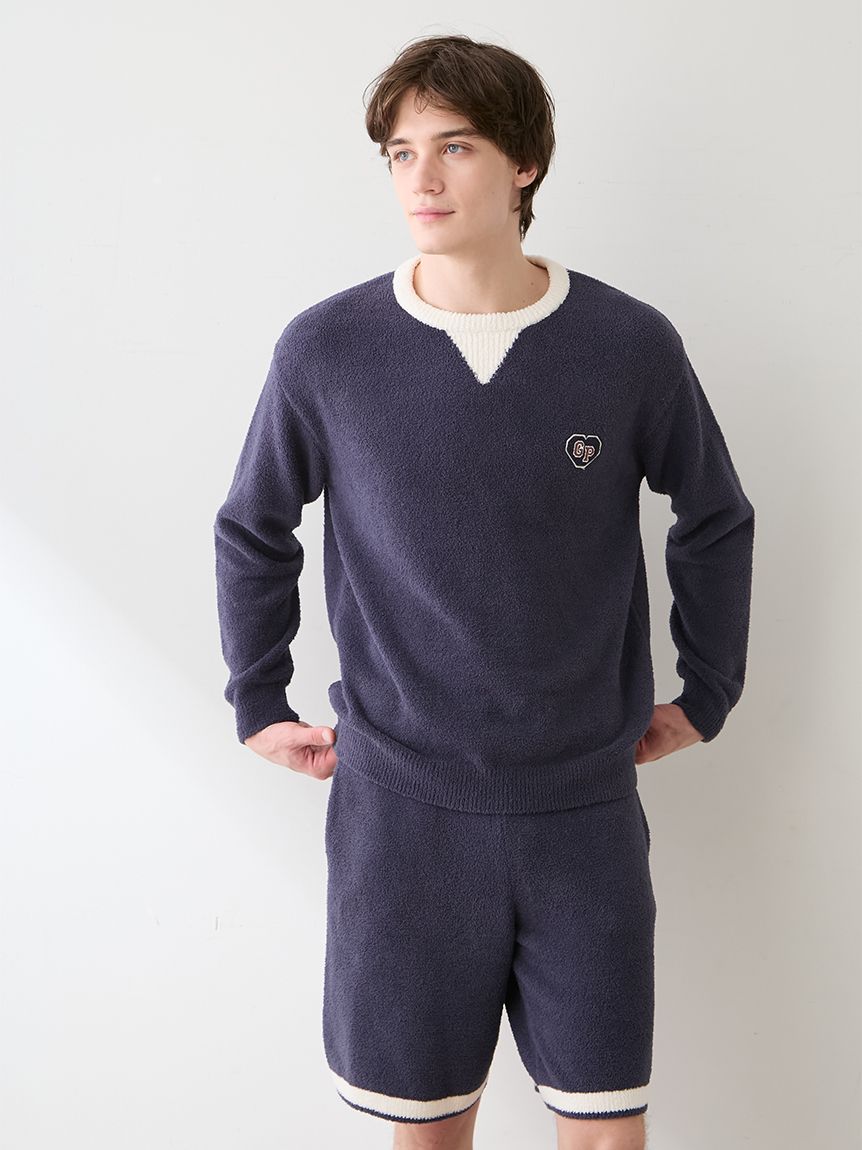 HOMME】エアリーモコカレッジプルオーバー(ニットプルオーバー
