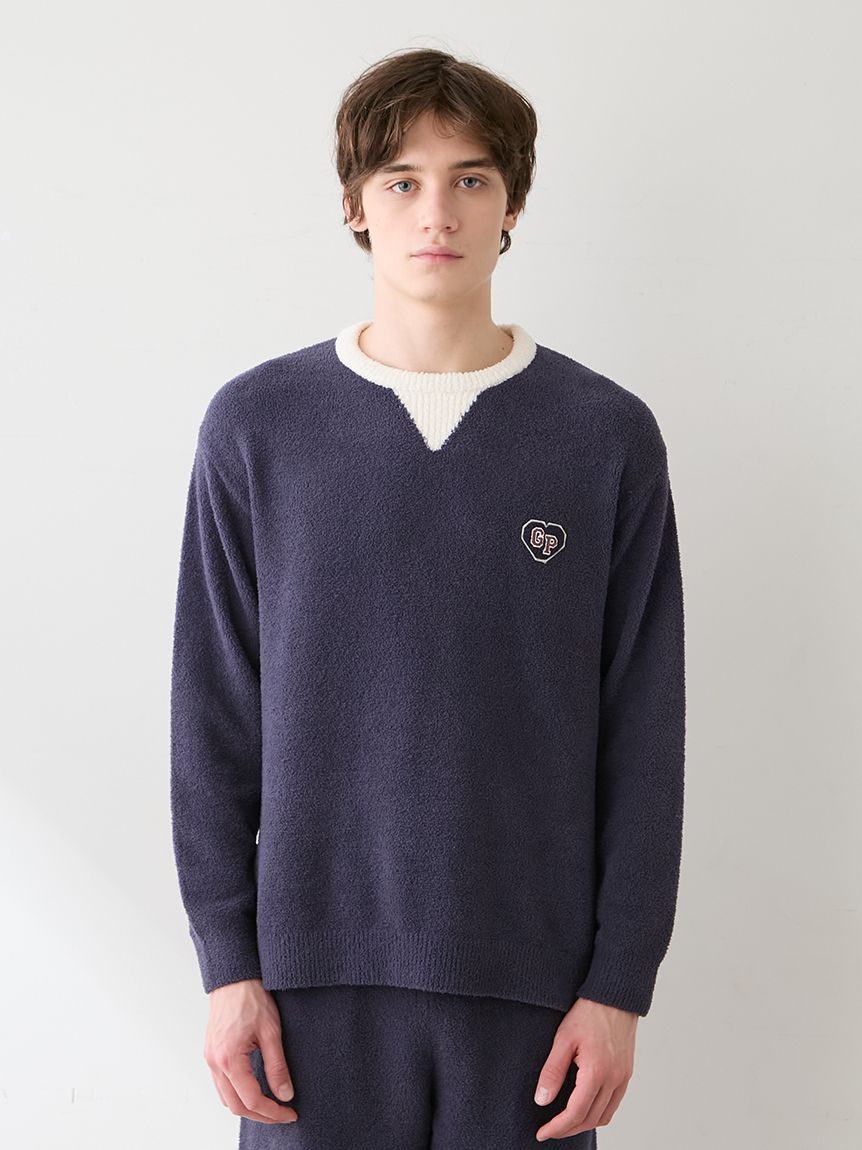 HOMME】エアリーモコカレッジプルオーバー(ニットプルオーバー