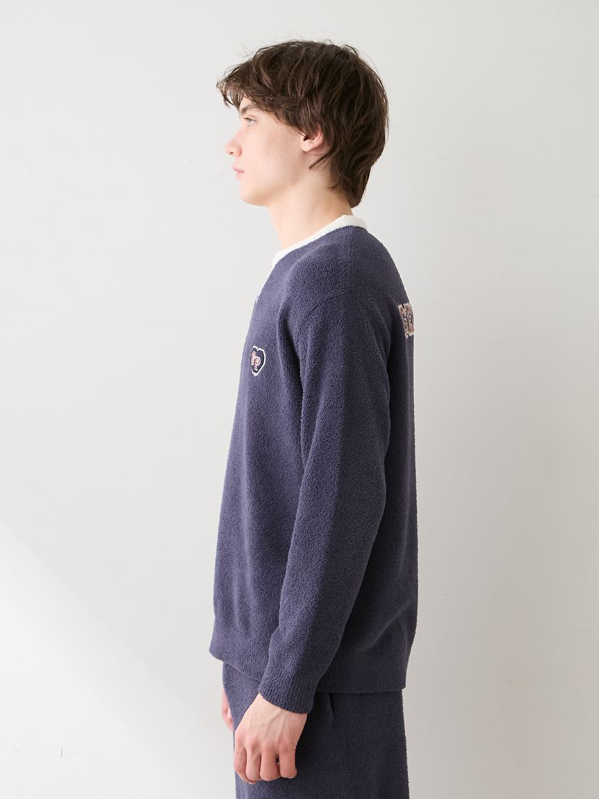 HOMME】エアリーモコカレッジプルオーバー(ニットプルオーバー