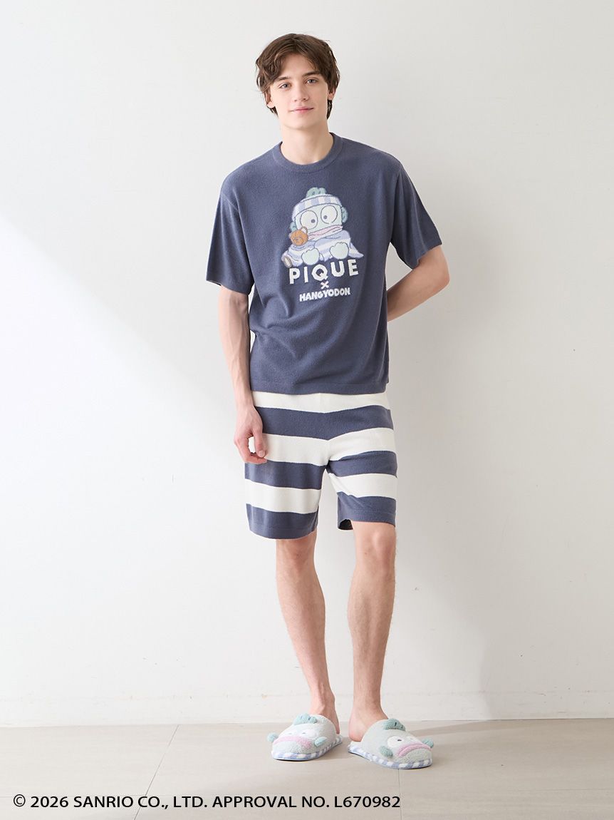 ハンギョドン】【HOMME】ジャガードプルオーバー&ハーフパンツセット