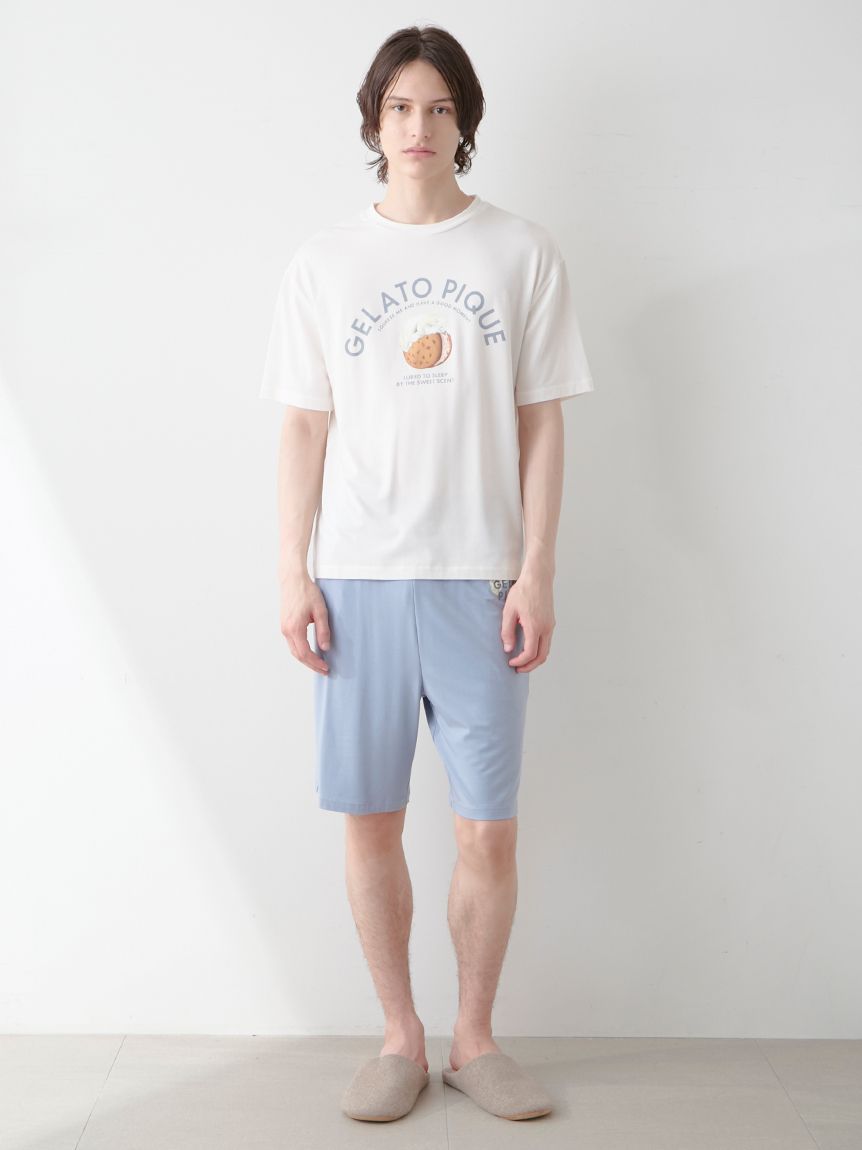 HOMME】レーヨンクッキーアイスサンドハーフパンツ(ハーフパンツ