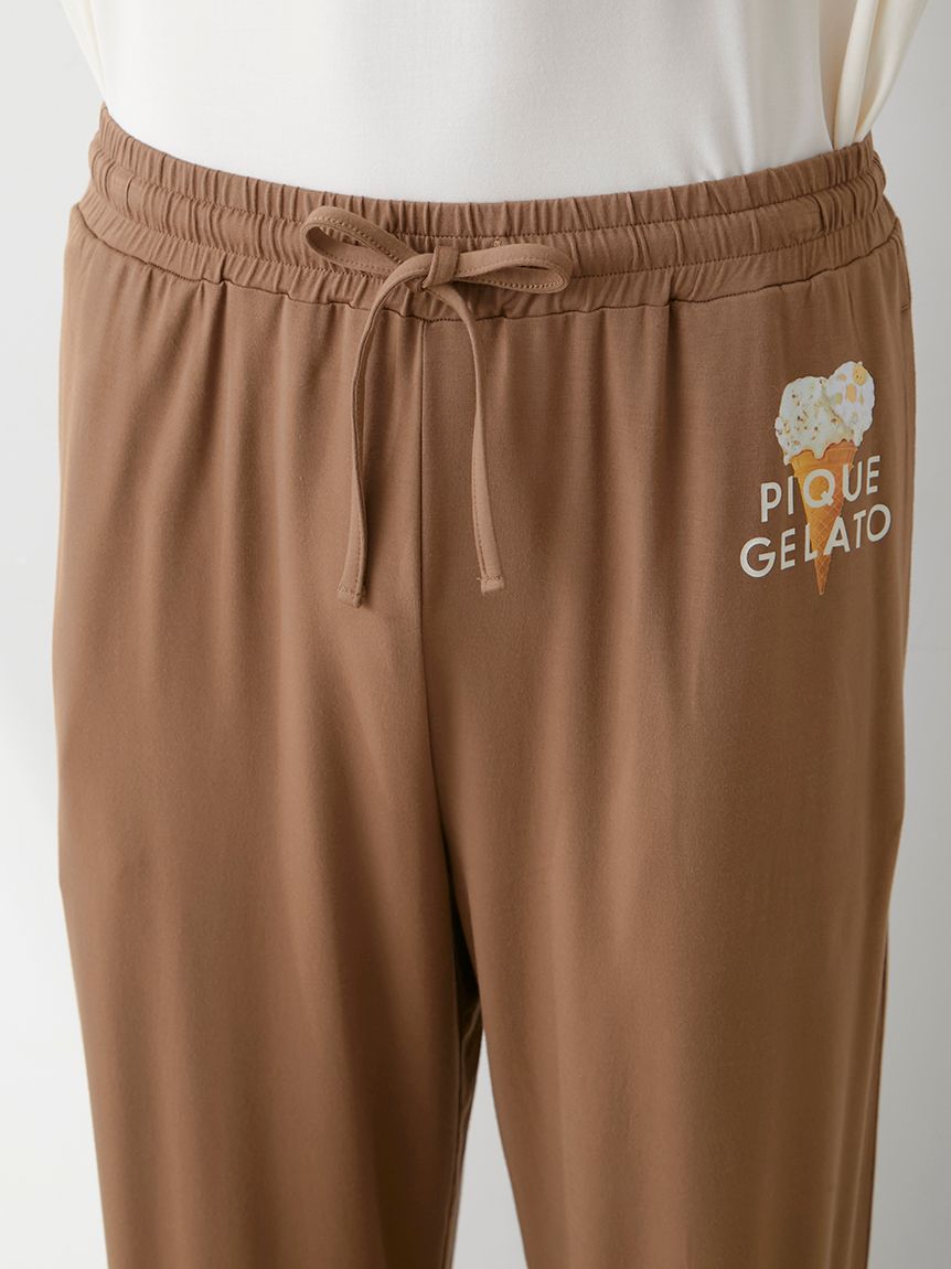 HOMME】レーヨンダブルジェラートロゴロングパンツ(ロングパンツ