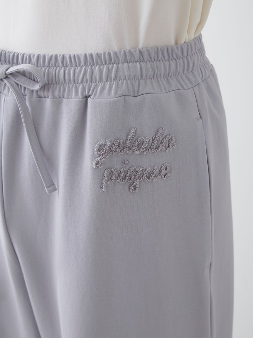 HOMME】ミニ裏毛ワンポイントロゴ刺繍ロングパンツ(ロングパンツ