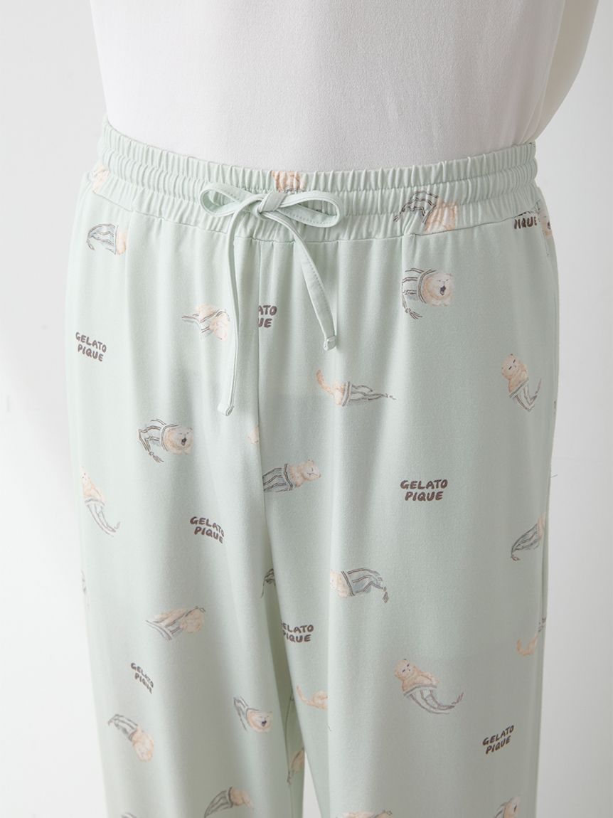 45R シェットランドカウチン132000円→大幅値下げパトアシュお好きな方にも HOMME】sleeping cat 総柄ロングパンツ(ロングパンツ)｜ルームウェア