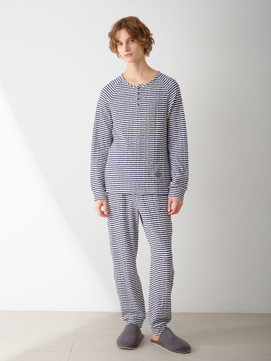 HOLIDAY】【HOMME】ボーダーふくれジャガードロングパンツ(ロング