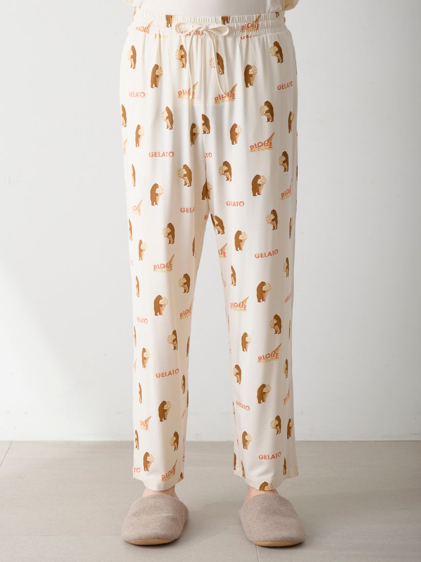 HOMME】レーヨンジェラートベア柄ロングパンツ(ロングパンツ)｜ルーム