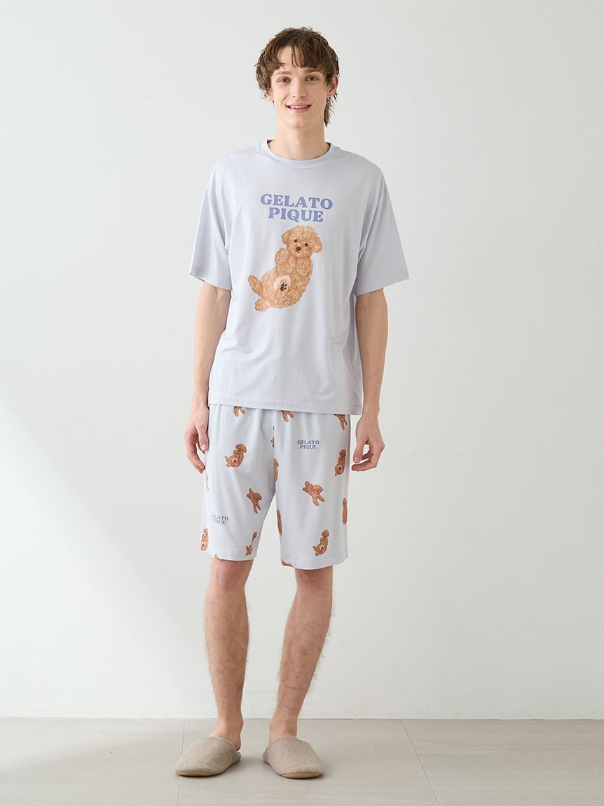 HOMME】ドッグ柄ハーフパンツ(ハーフパンツ)｜ルームウェア・パジャマ