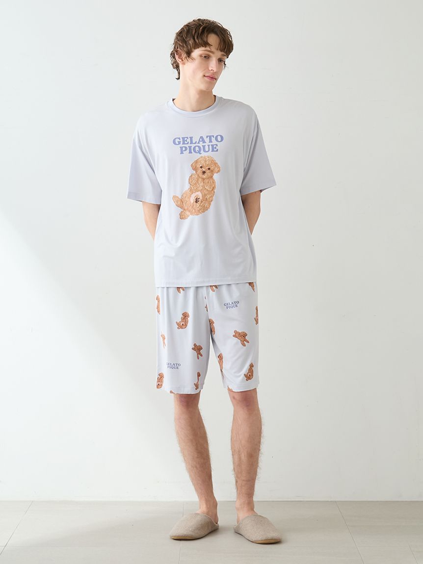 HOMME】ドッグ柄ハーフパンツ(ハーフパンツ)｜ルームウェア・パジャマ