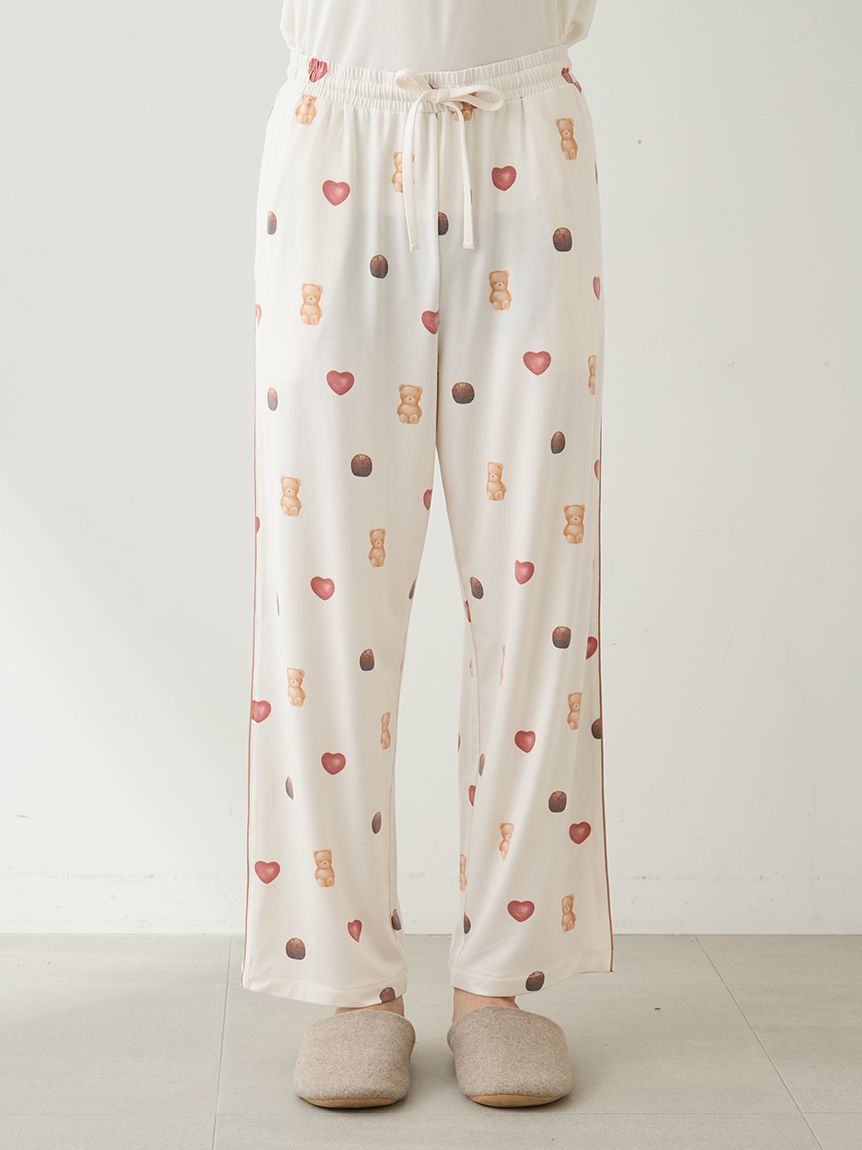 HOMME】総柄ロングパンツ(ロングパンツ)｜ルームウェア・パジャマ通販