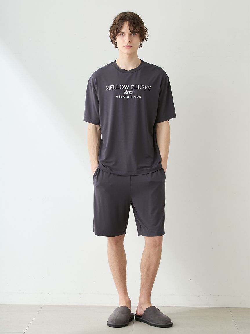 HOMME】【接触冷感】COOLレーヨンロゴハーフパンツ(ハーフパンツ
