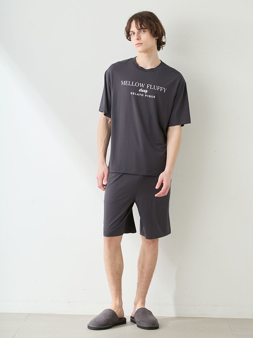 HOMME】【接触冷感】COOLレーヨンロゴハーフパンツ(ハーフパンツ