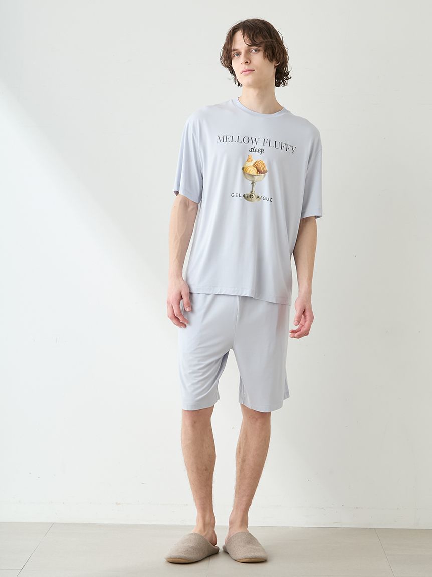 HOMME】【接触冷感】COOLレーヨンロゴハーフパンツ(ハーフパンツ