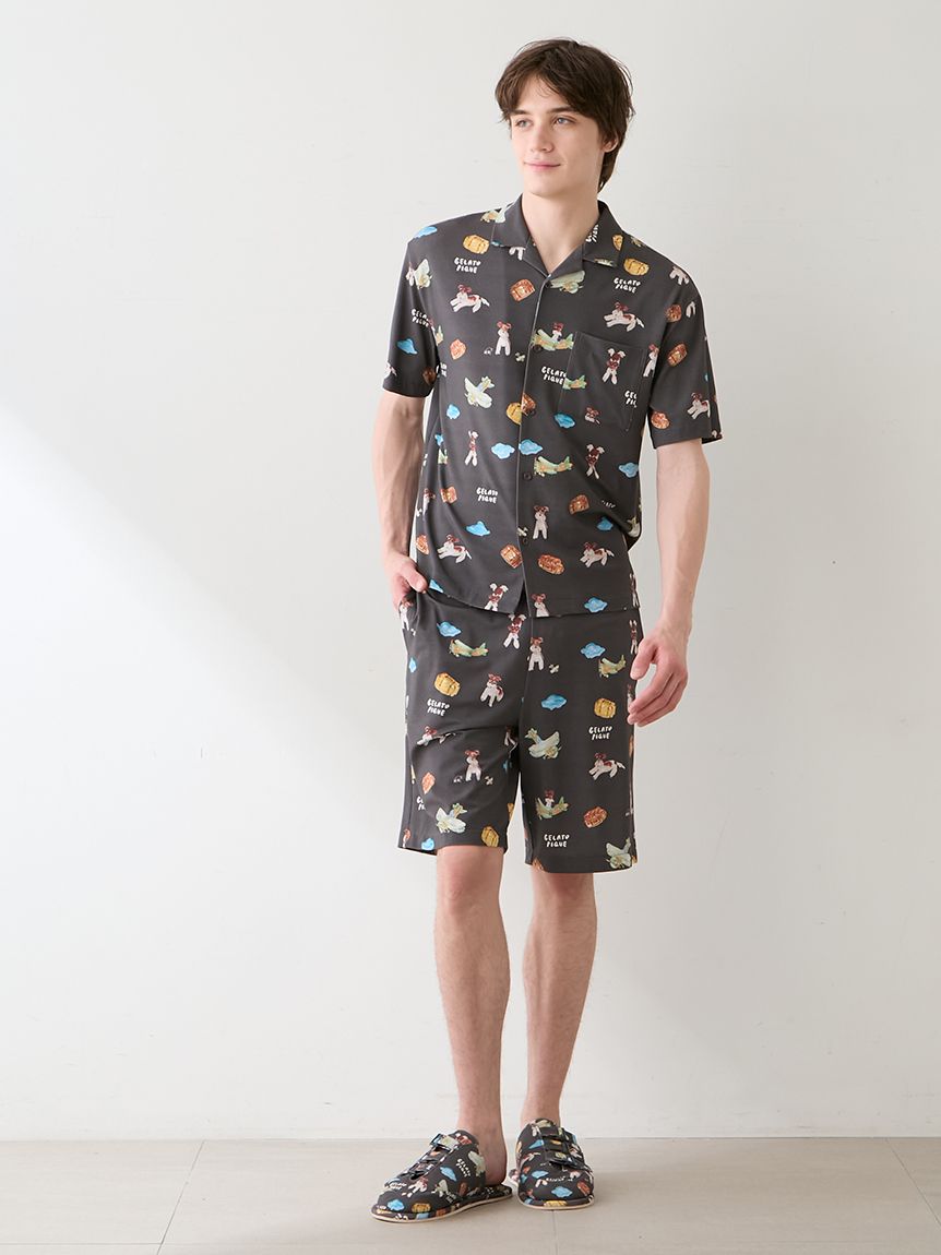 トシまろぷっぷっぺーサマ専用 CRAZEE WEARバギーパンツ 2点セット ヒラノトシユキ】【HOMME】【接触冷感】PLANEDOG柄プリントハーフ