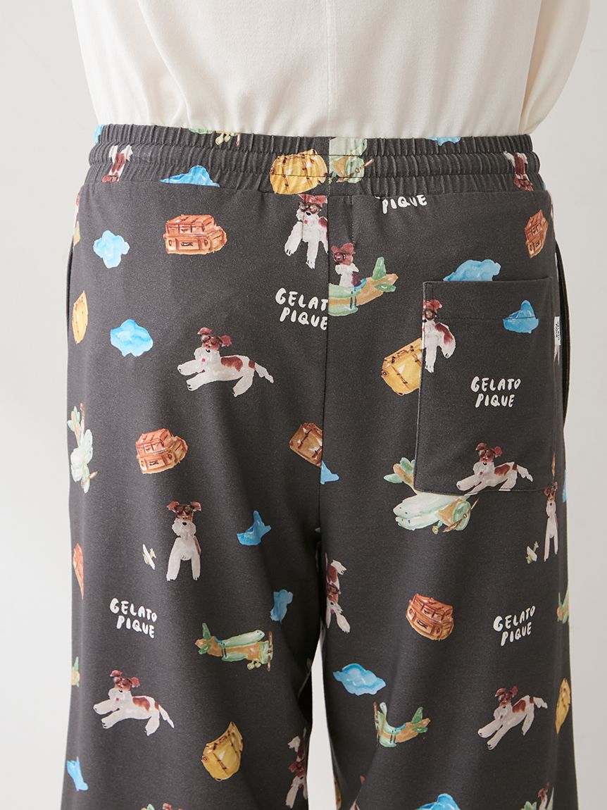 ヒラノトシユキ】【HOMME】【接触冷感】PLANEDOG柄プリントハーフ