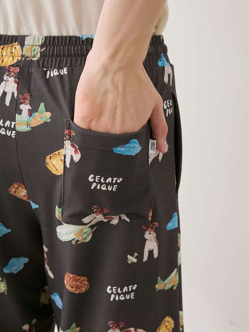 ヒラノトシユキ】【HOMME】【接触冷感】PLANEDOG柄プリントハーフ