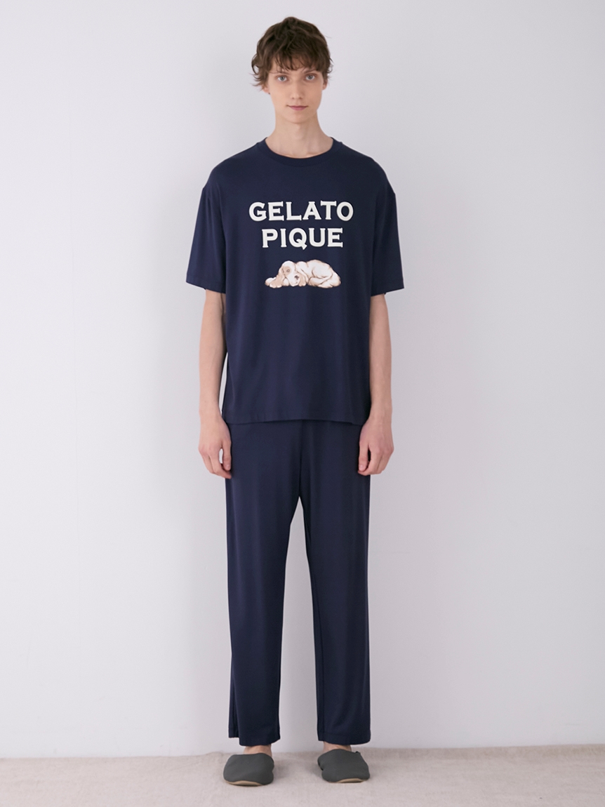 HOMME】ドッグ柄ワンポイントTシャツ(カットソー・Tシャツ)｜ルームウェア・パジャマ通販のGELATO PIQUE HOMME（ジェラートピケ  オム） 公式サイト