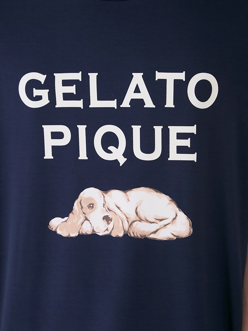 HOMME】ドッグ柄ワンポイントTシャツ(カットソー・Tシャツ)｜ルームウェア・パジャマ通販のGELATO PIQUE HOMME（ジェラートピケ オム）  公式サイト