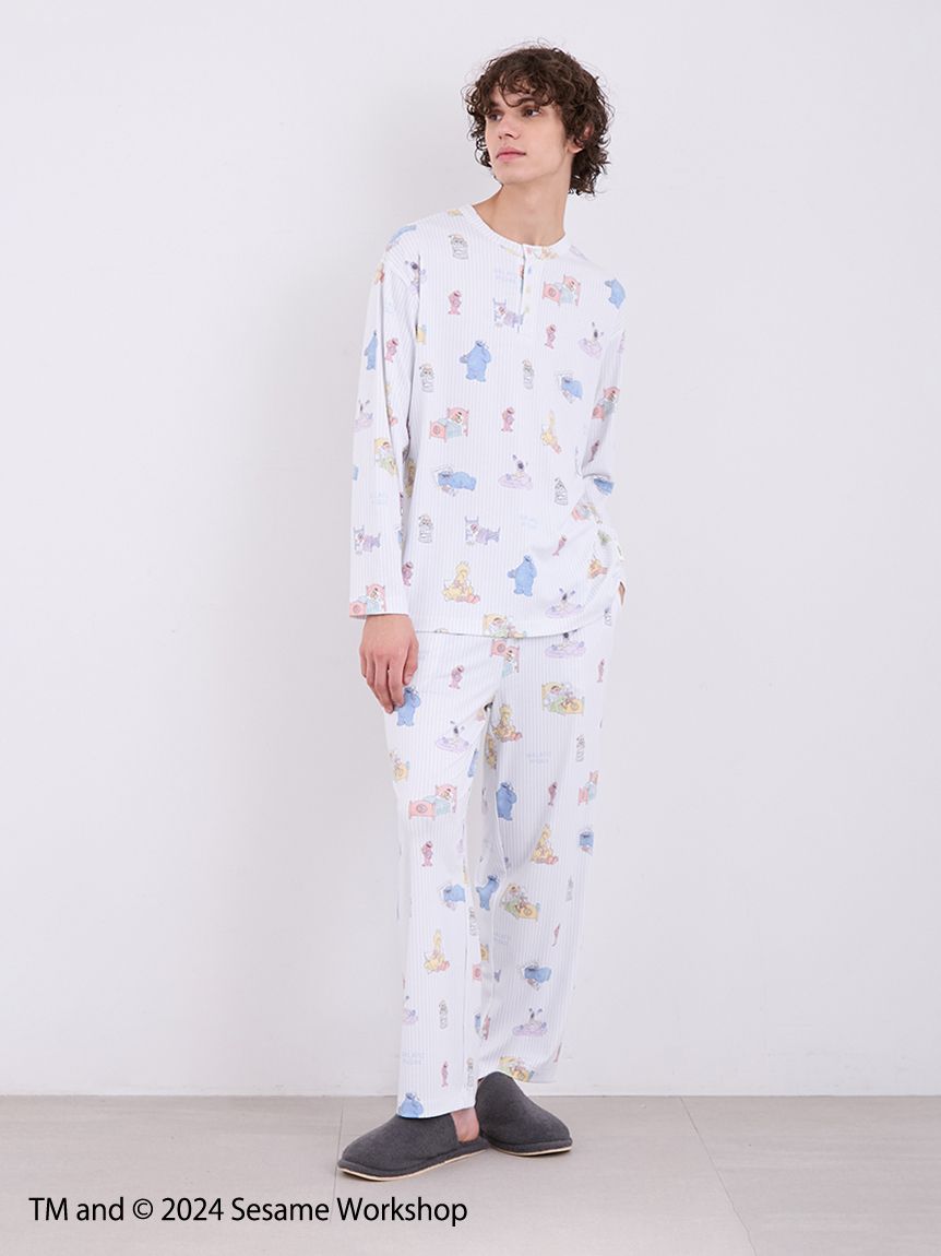 【特価】 SESAME STREET】【HOMME】総柄プルオーバー(カットソー・Tシャツ ルームウェア・パジャマ