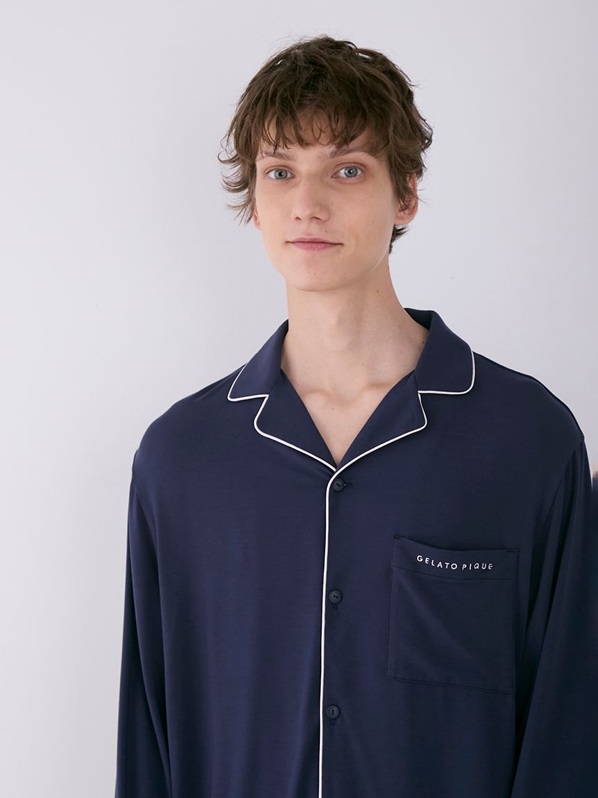 HOMME】パイピングシャツ(シャツ)｜ルームウェア・パジャマ通販