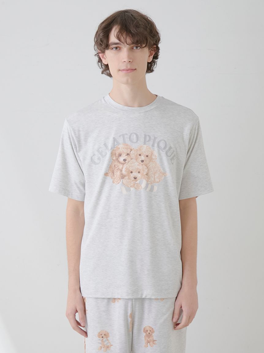 【超特価】 HOMME】トイプードルワンポイントTシャツ(カットソー・Tシャツ 服＆ファッション小物