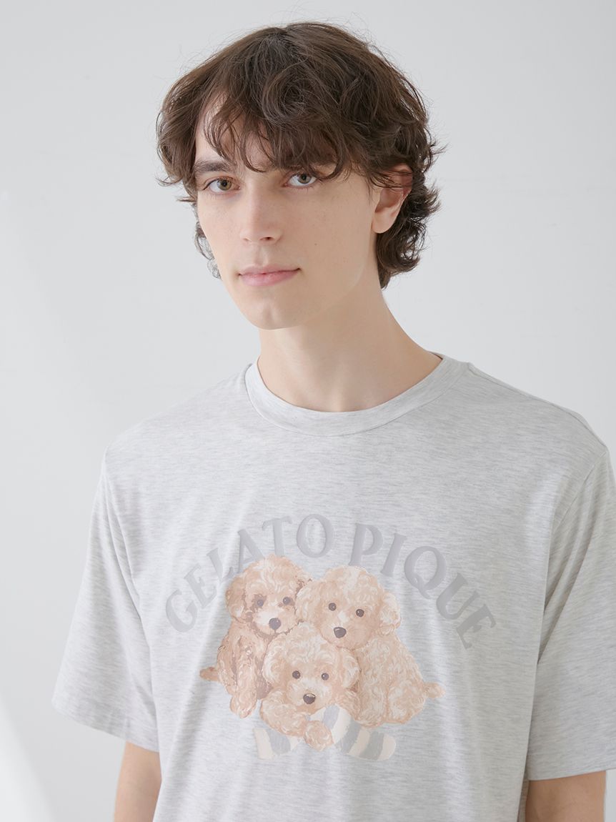 HOMME】トイプードルワンポイントTシャツ(カットソー・Tシャツ