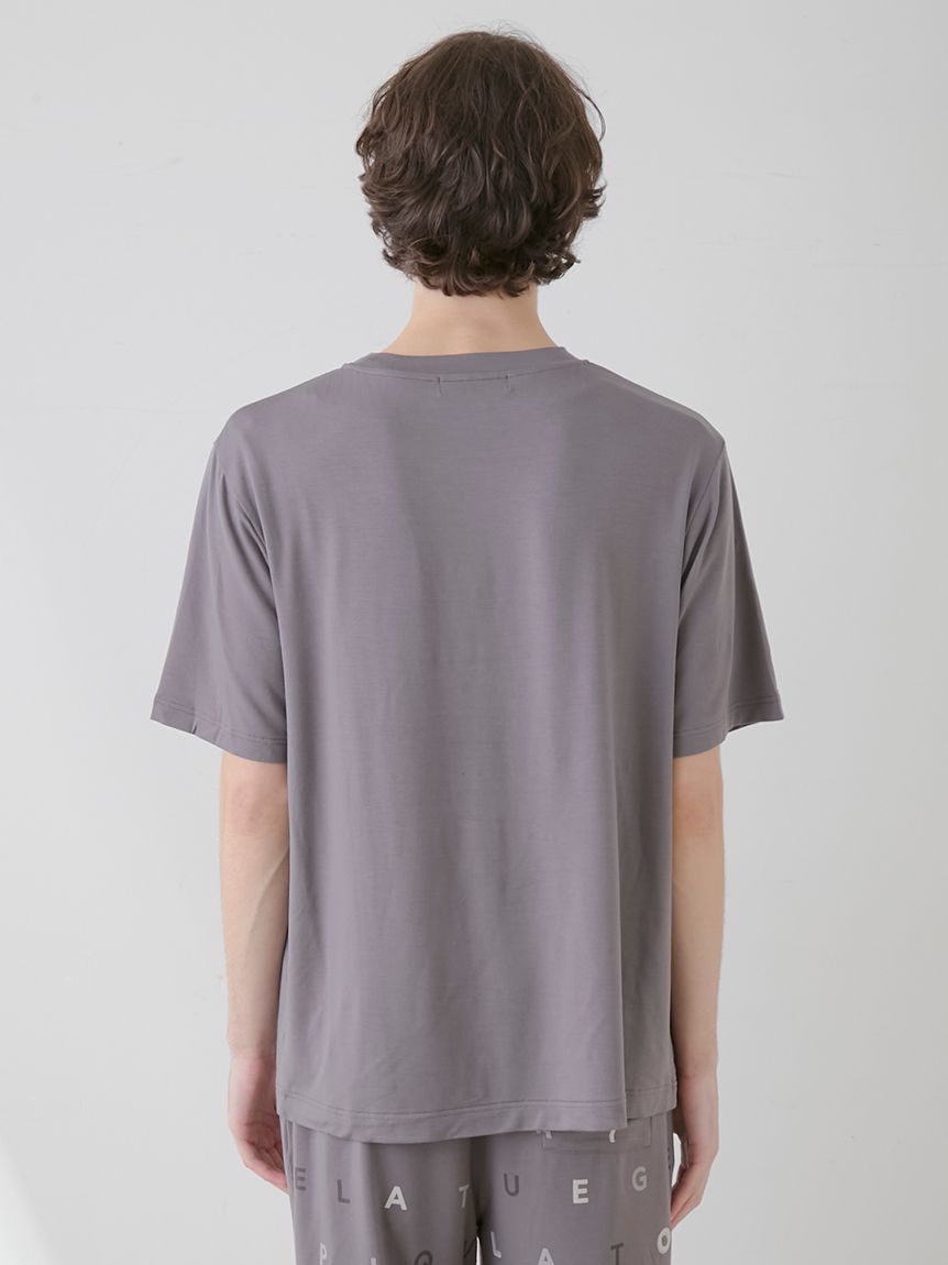 HOMME】レーヨンロゴワンポイントTシャツ(カットソー・Tシャツ