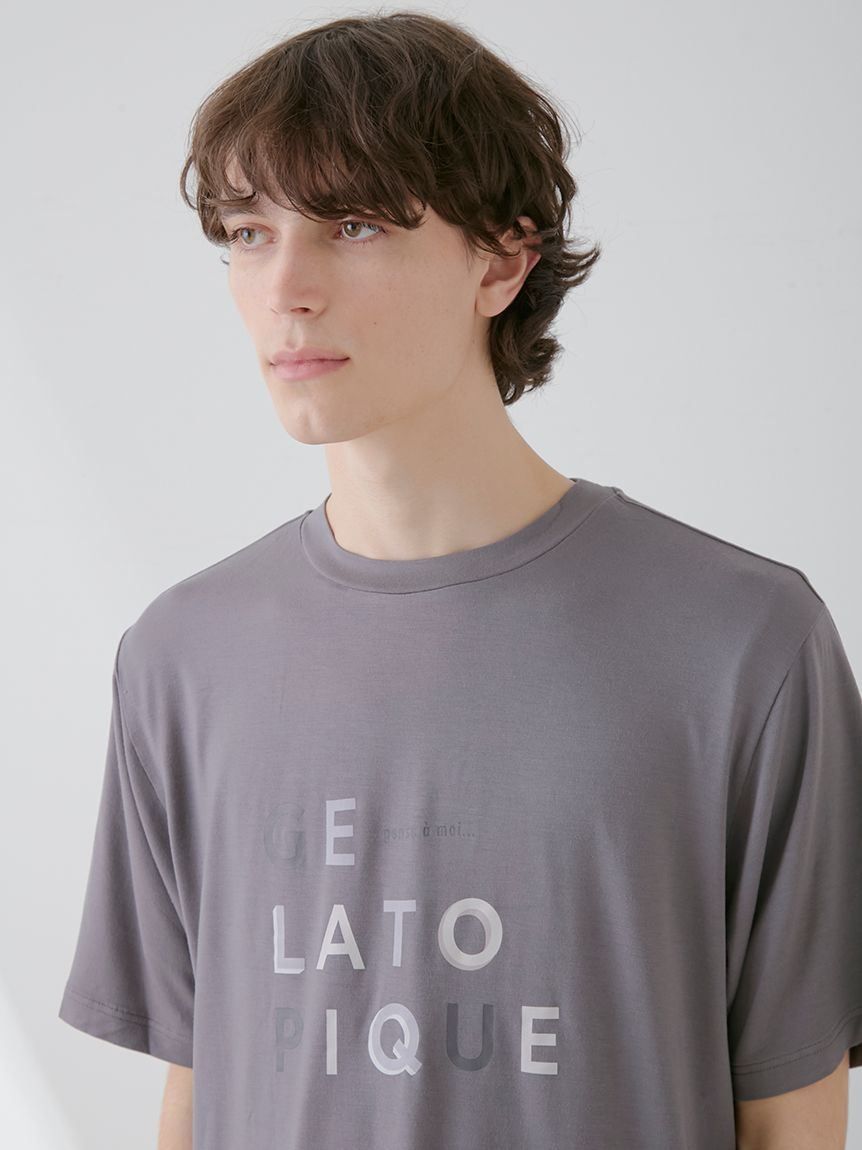 HOMME】レーヨンロゴワンポイントTシャツ(カットソー・Tシャツ