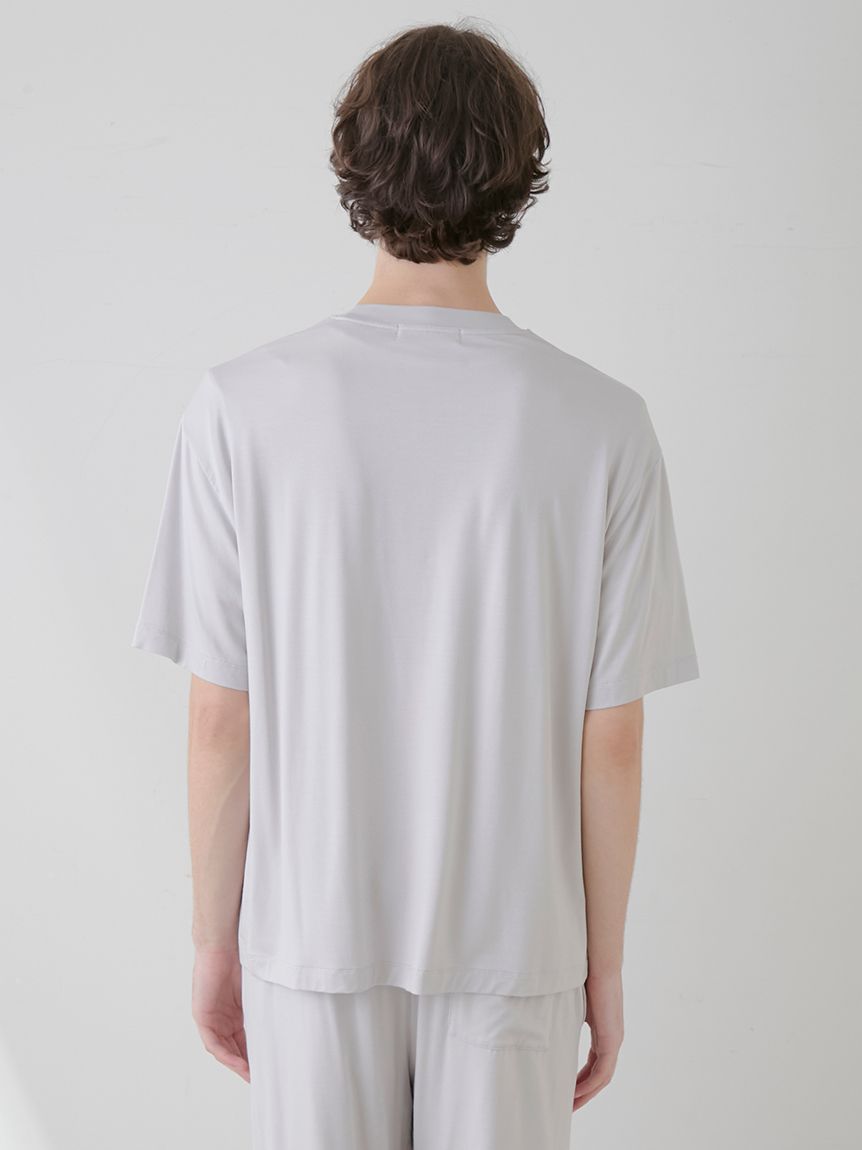 HOMME】接触冷感レーヨンピケロゴTシャツ(カットソー・Tシャツ