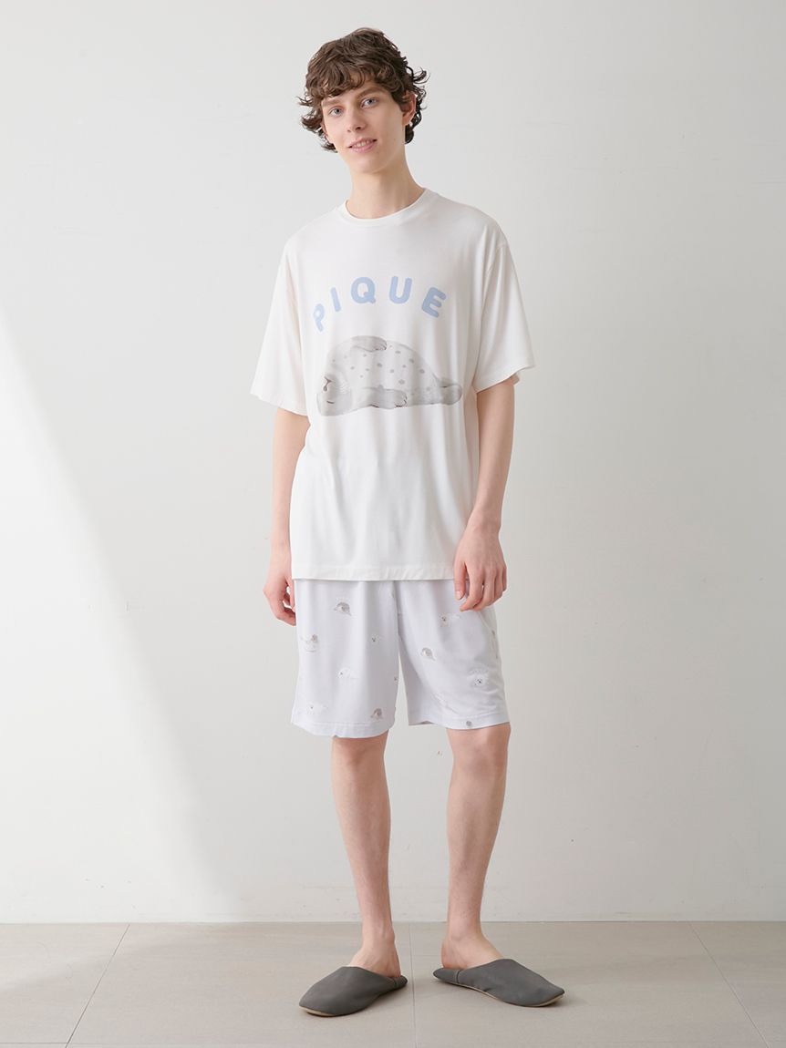HOMME】接触冷感GIZAコットンTシャツ(カットソー・Tシャツ