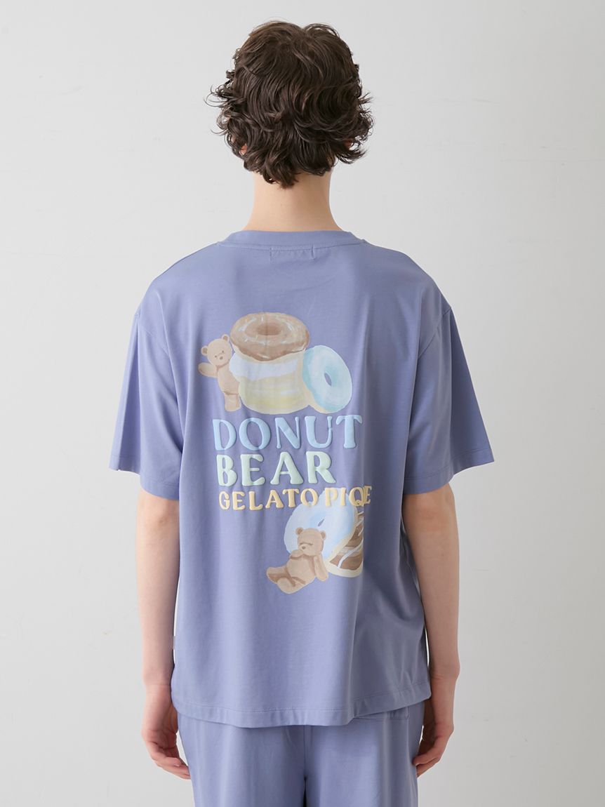 ジェラートピケ ドーナツベアワンポイントTシャツ クリーム ドーナツベアワンポイントTシャツ(カットソー・Tシャツ)｜ルーム