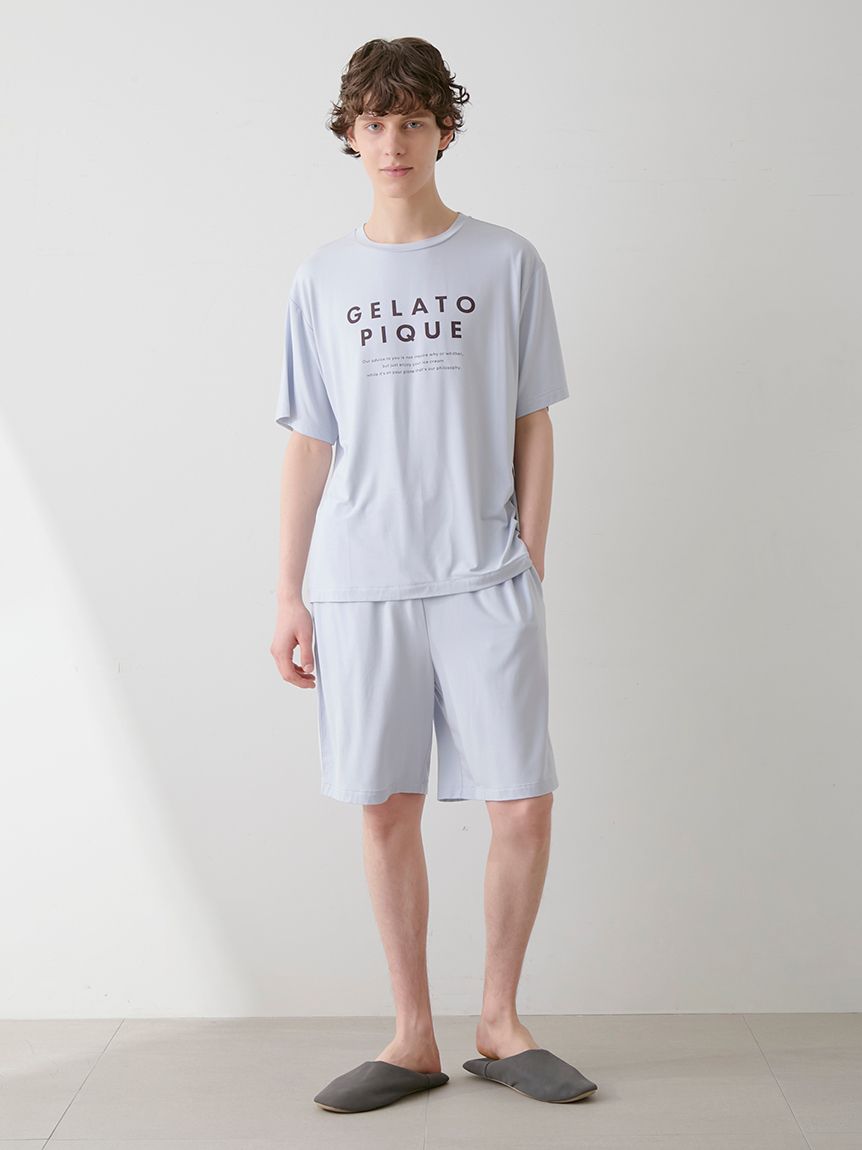 HOMME】【接触冷感】COOLレーヨンロゴTシャツ(カットソー・T