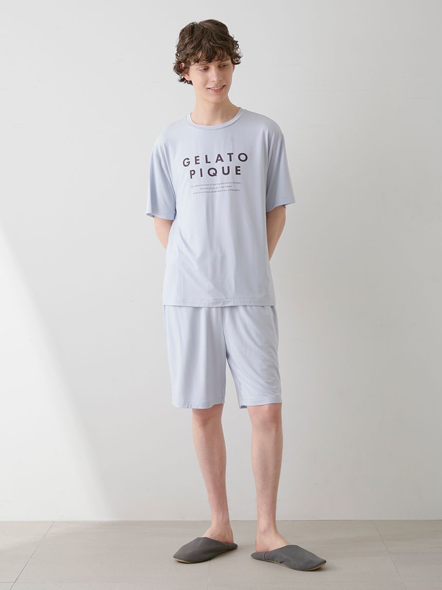 ジェラートピケ 接触冷感 COOLレーヨン ロゴロングパンツ・ロゴTシャツ 接触冷感】COOLレーヨンロゴTシャツ(カットソー・Tシャツ
