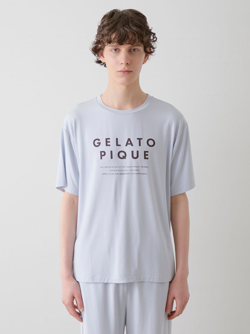 ★新品タグ付★GELATO PIQUE★COOLレーヨンロゴSETUP接触冷感 接触冷感】COOLレーヨンロゴTシャツ(カットソー・Tシャツ