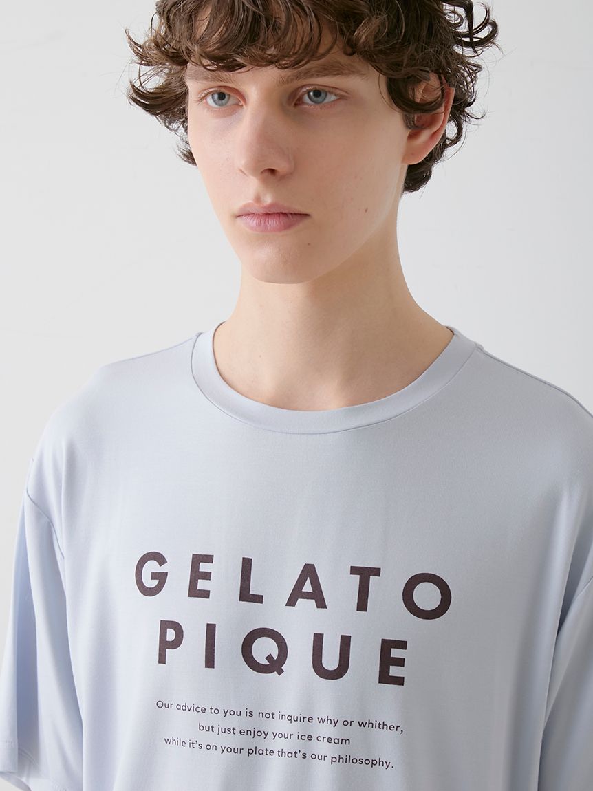 HOMME】【接触冷感】COOLレーヨンロゴTシャツ(カットソー・T