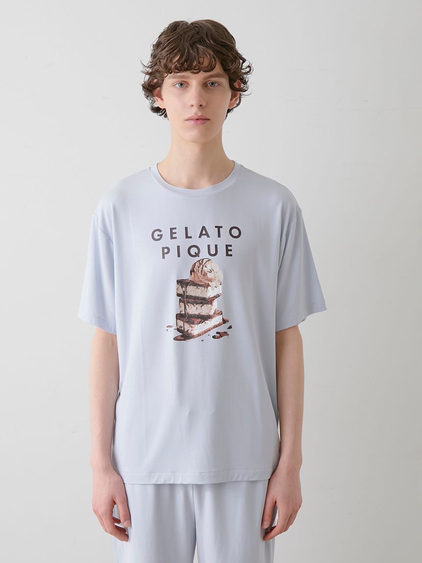 COOLレーヨンデザートロゴTシャツ&ロングパンツ gelato pique｜【接触冷感】COOLレーヨンデザートロゴロング