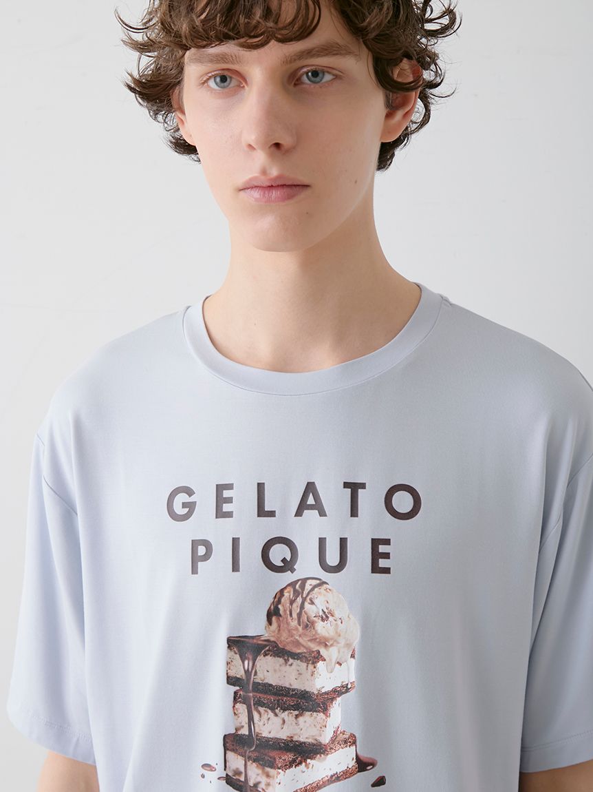 ジェラートピケCOOLレーヨン デザートロゴTシャツ＆ショートパンツ上下セット ジェラートピケ gelato pique 【ラッピング済み】COOLレーヨン