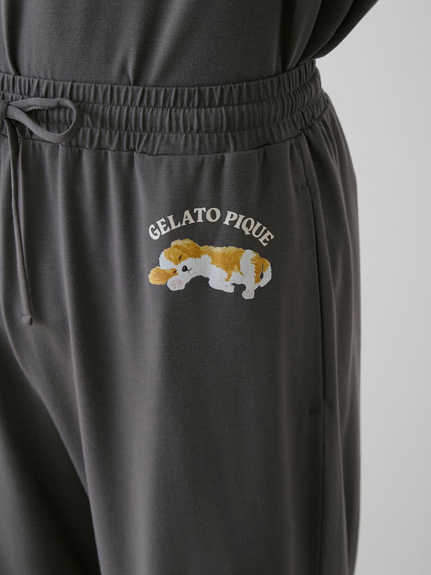gelato pique 【UNISEX】Tシャツ ハーフパンツセット ONLINE限定】【HOMME】パイルロゴ刺繍Tシャツ&ハーフパンツ