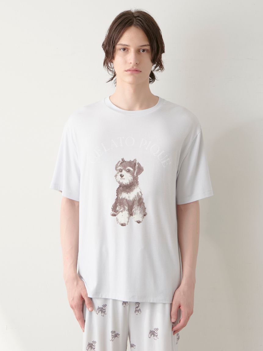 オフィシャルサイト・MASH STORE限定】【HOMME】シュナウザー柄T