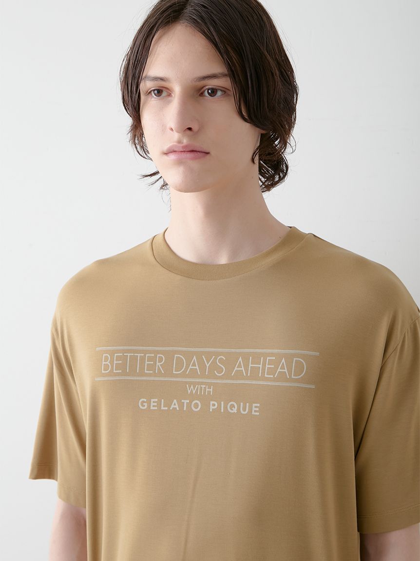 HOMME】【接触冷感】クールレーヨンロゴTシャツ＆ハーフパンツ
