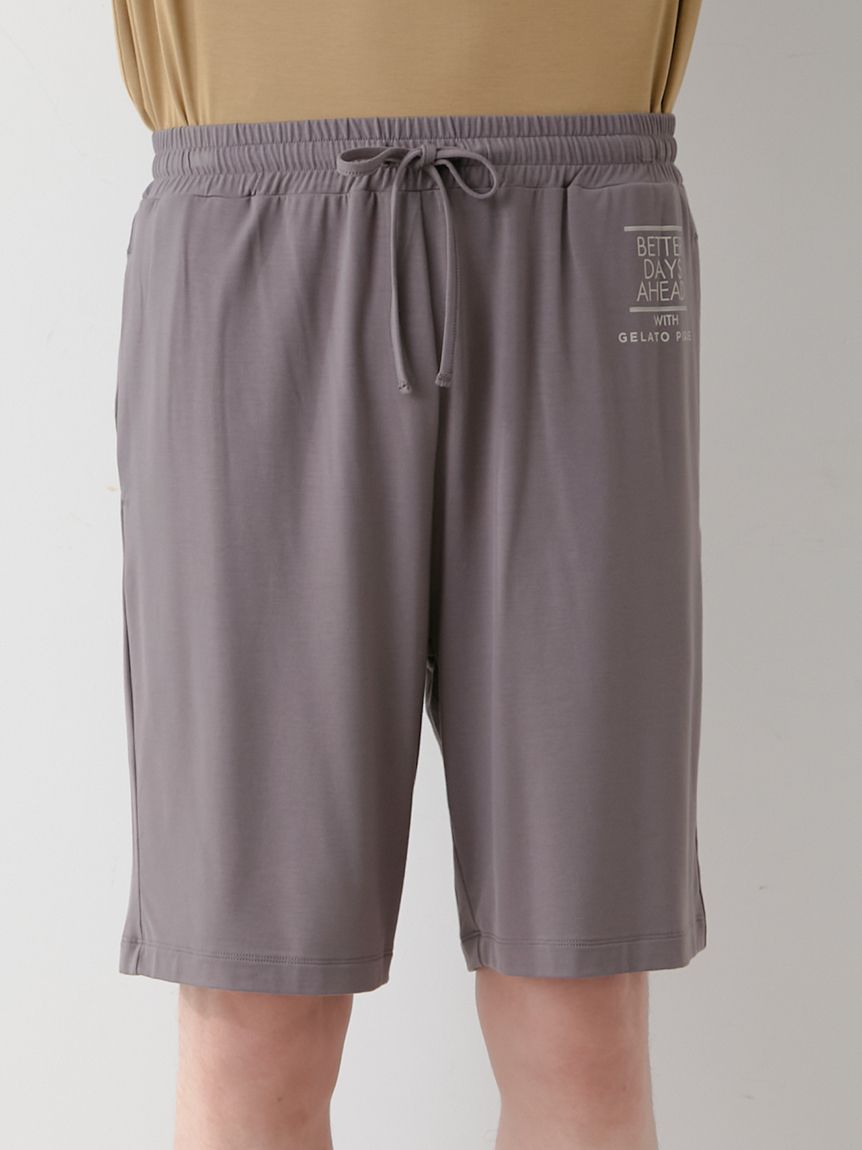 【HOMME】COOLレーヨンロゴTシャツ&ハーフパンツ gelato pique - 【HOMME】COOLレーヨンデザートロゴTシャツ